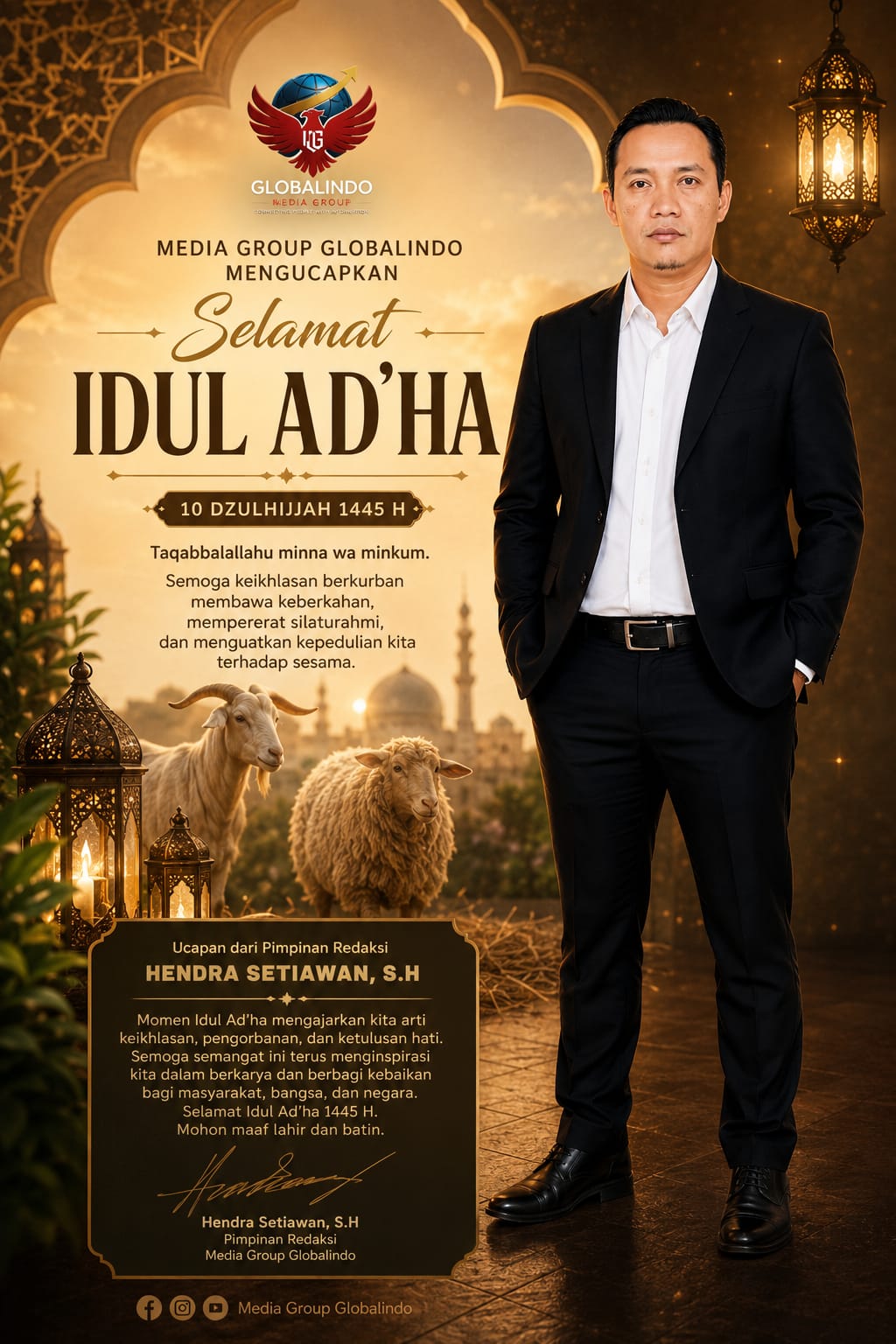 MEDIA GROUP GLOBALINDO UCAPKAN SELAMAT IDUL ADHA 1445 H